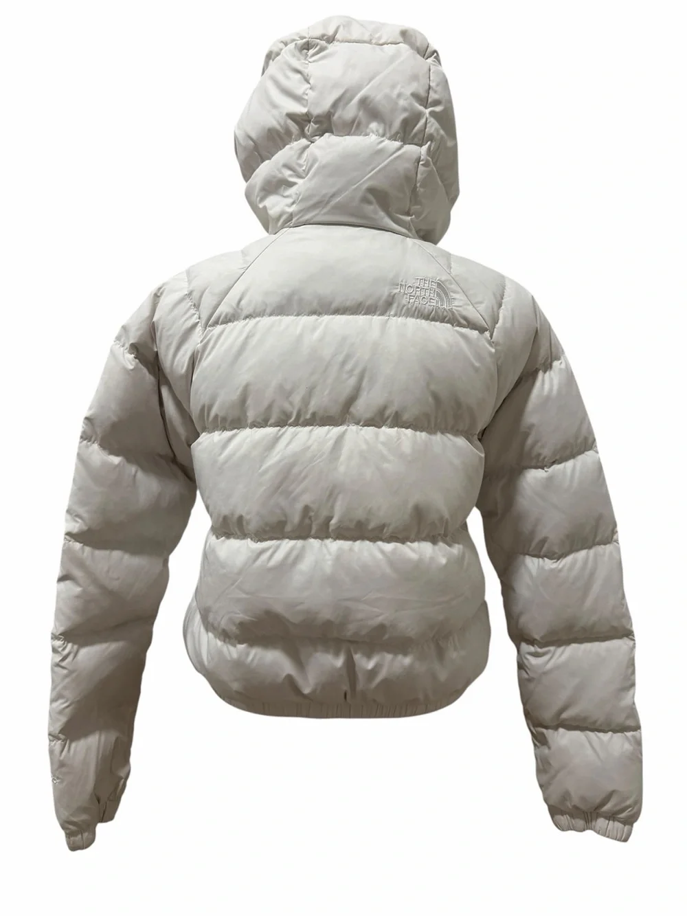 The North Face Hydrenalite Down Hooded Puffer Jacket White Dune Small